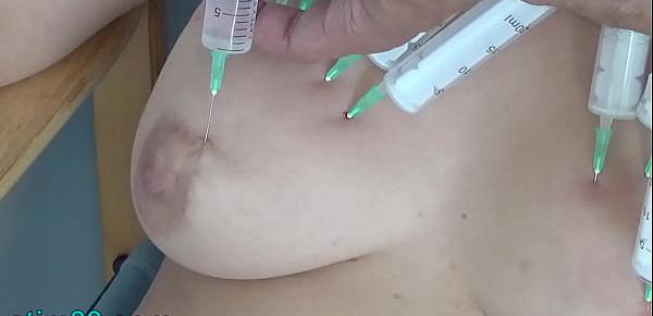  Saline Inflation of Tits and Pussy
